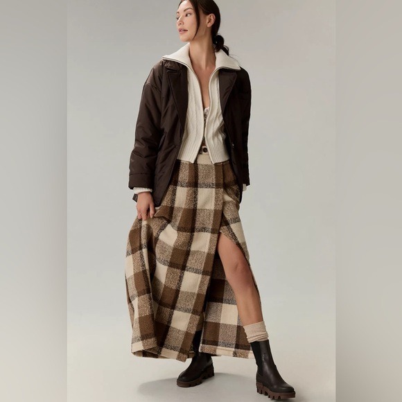 NWT Anthropologie Maeve Padded Cocoon Blazer Powder Cocoa Brown XS - Picture 4 of 16